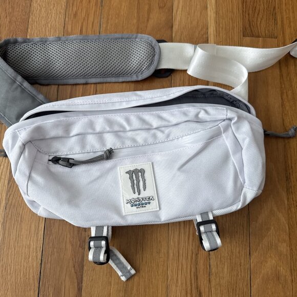 Monster Energy Ultra Drink White Cross Body Bag Travel Adjustable Strap - Picture 2 of 5